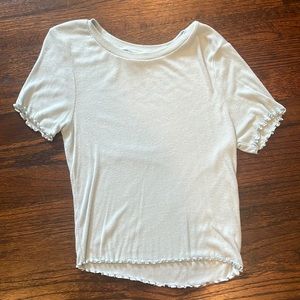 super light blue target cropped top